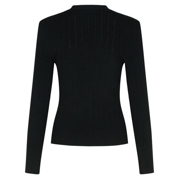 Balmain Black Viscose Blend Sweater Women - Picture 3 of 3